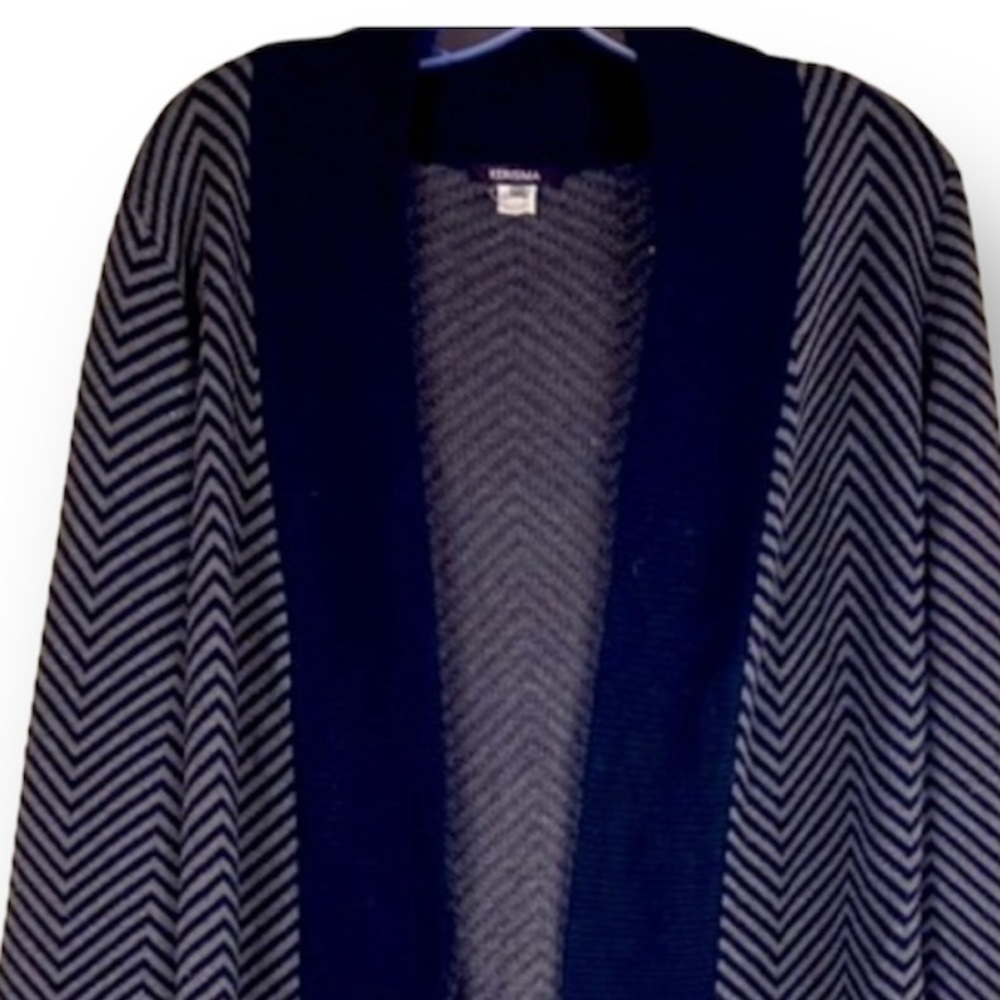 Kerisma Cashmere Blend Chevron Pattern Knit Open … - image 7